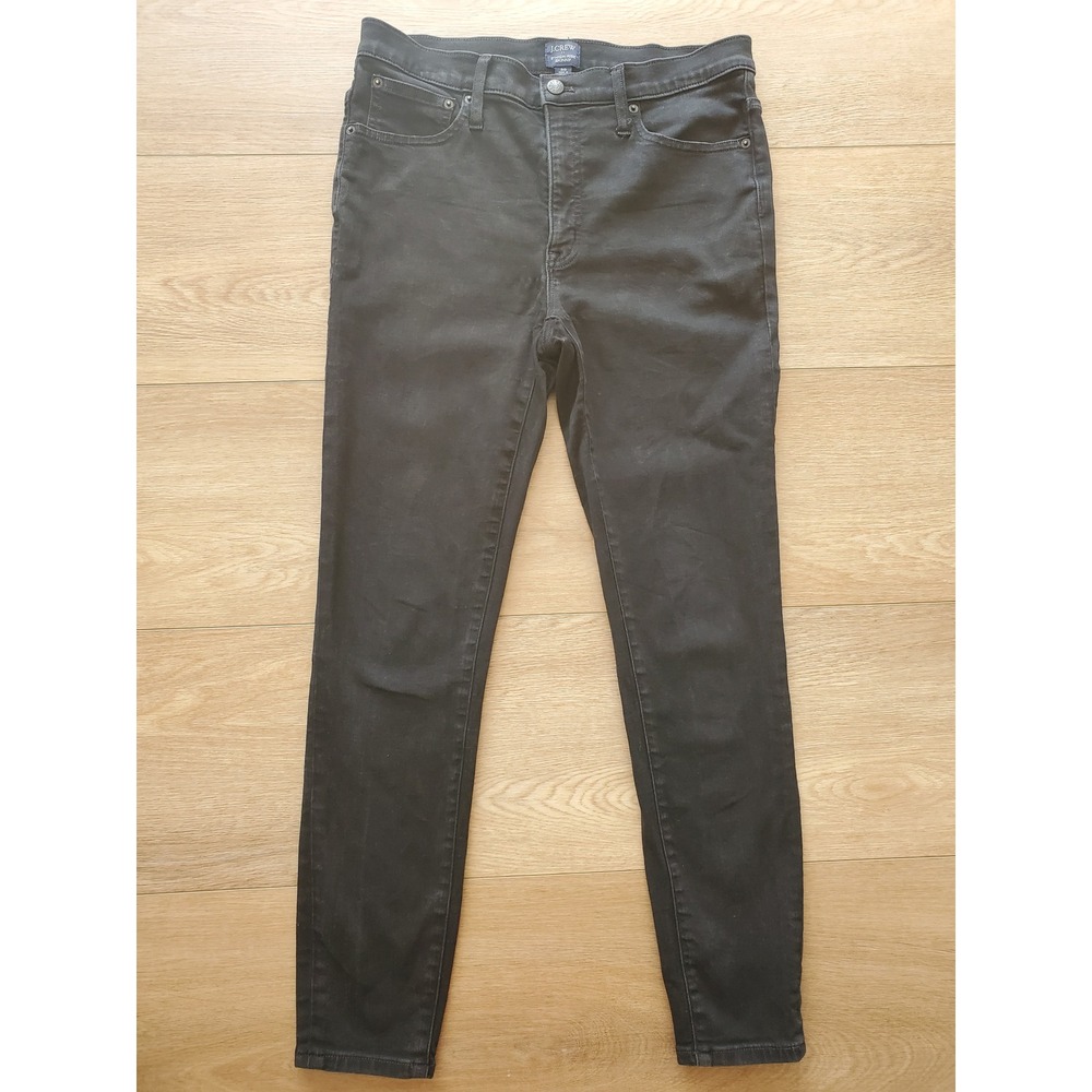 J.Crew 9" High-Rise Skinny Jeans Black Size 30